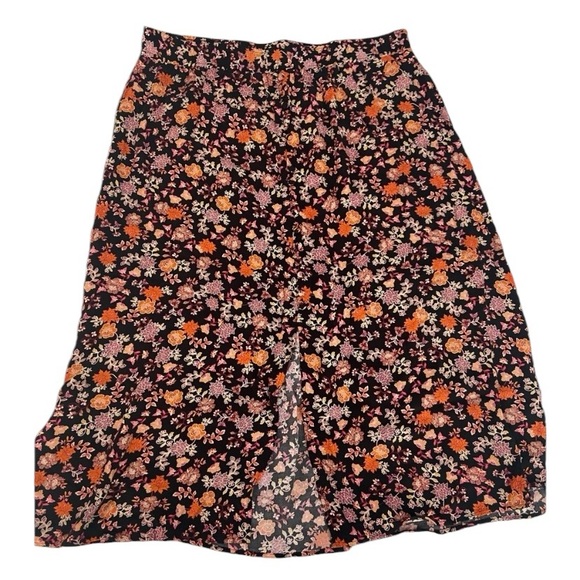 LOFT Dresses & Skirts - LOFT FLORAL MIDI SKIRT SIZE XL
